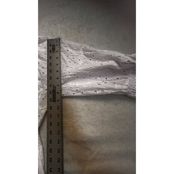 Dotti Womens White Cotton Eyelet Lace Open Front Duster Cardigan/Dress Small - Picture 9 of 9